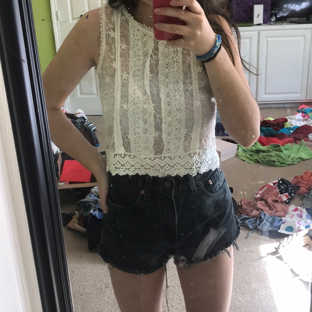 Lace crop top